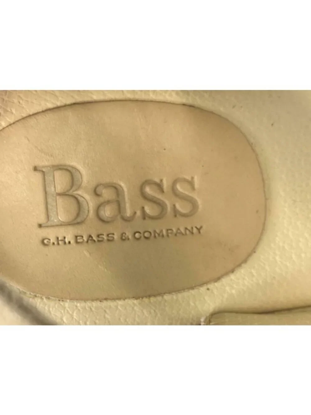 G H Bass & Company Sandals Womens 8M Flats Leather Ankle Strap Buckle Beige - Picture 10 of 12